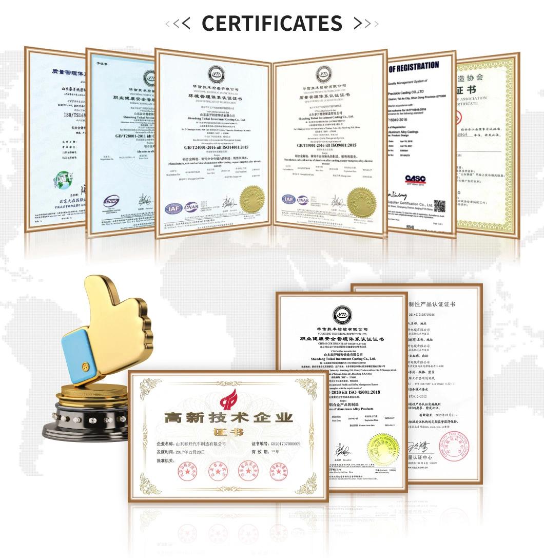 Advanced Technology Eco-Friendly Aluminum Die Casting with Certificated ISO9001