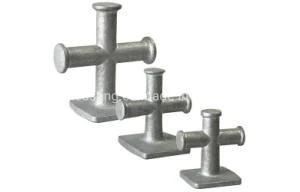 ODM Carbon Steel Single Cross Boat Bollard Dock Cleat Casting for Boat