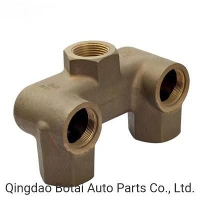 OEM Service Precision Casting Customized Copper Casting Parts Pipe Fittings