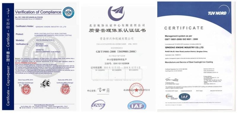 OEM SGS Certificated Stainless Steel Investment Casting Coupling with Black Painting