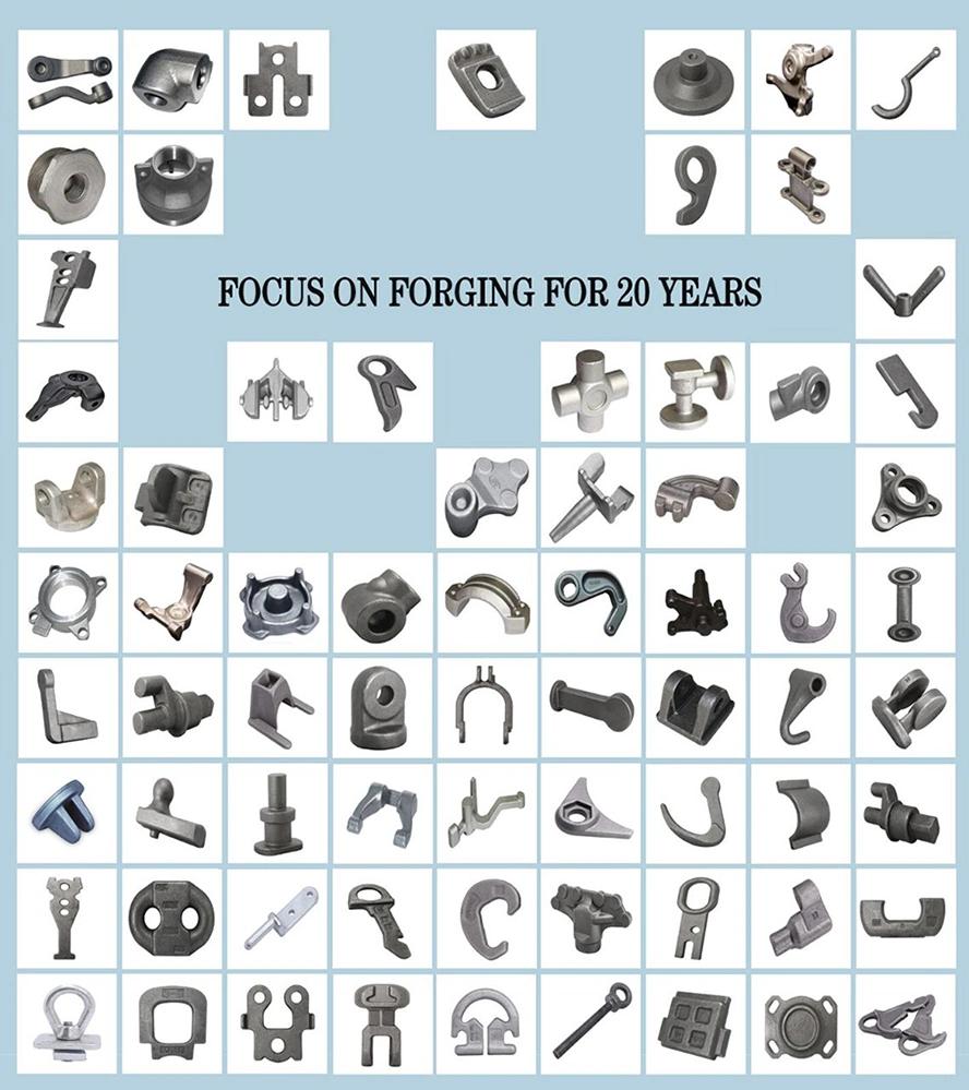 Foundry OEM High Carbon Steel/Stainless/Aluminium/Brass Hot Forging Machining Parts with ISO9001 Standard