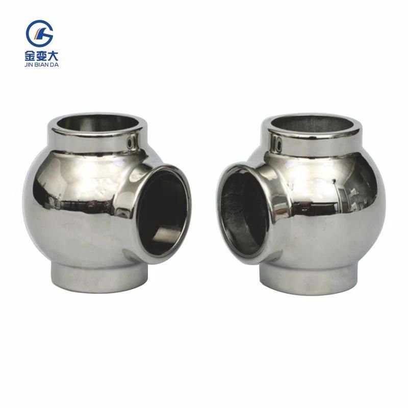 OEM ODM Custom Stainless Steel 3 Way Elbow 90 Degree Pipe Rail Tee Fitting