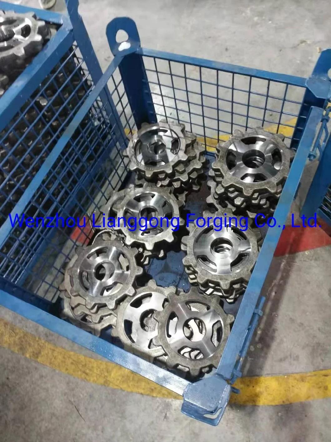 Customized Carbon/Alloy Steel Forging Excavator Drive Sprocket in Construction Machinery