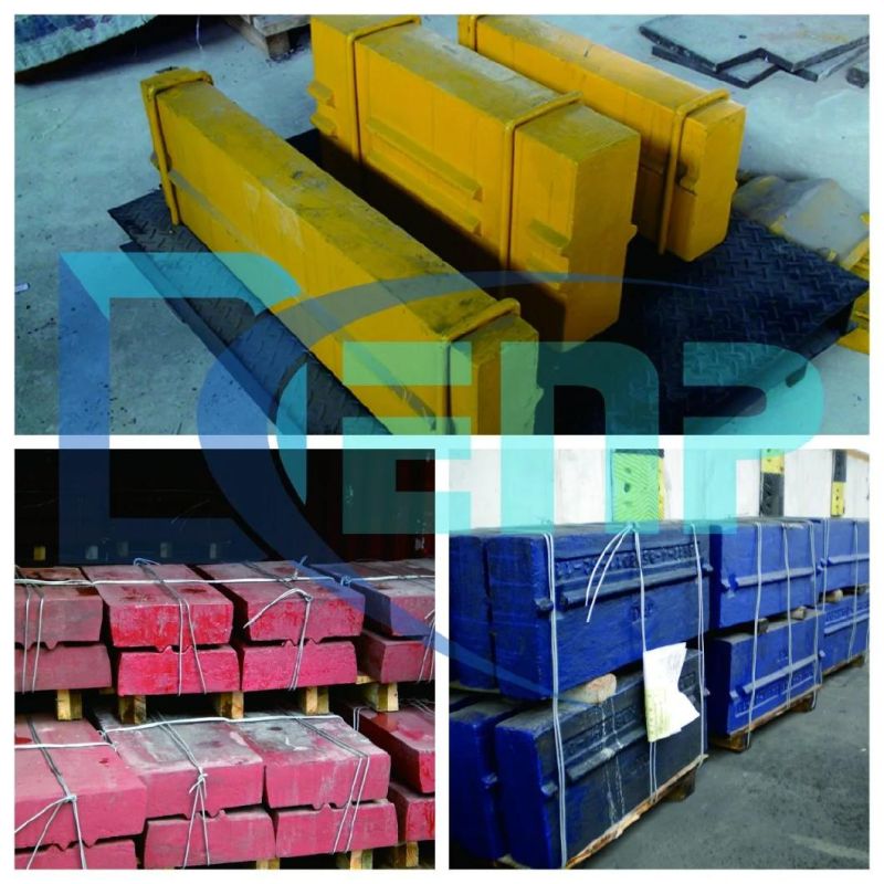 China Factory Denp High Manganese Impact Crusher Wear Parts Mn18 Blow Bar Impact Plate H