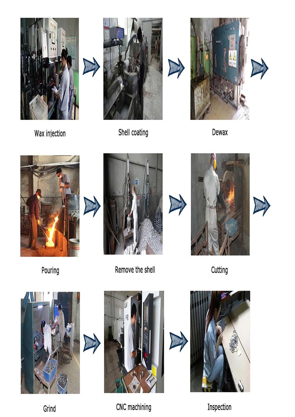 Custom Precision Stainless Steel Aluminum Lost Wax Investment Casting Machining Parts
