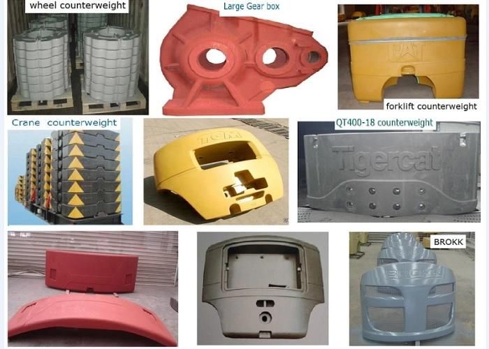 OEM Iron Casting, Sand Casting, Counterweight for 10 Ton Crane
