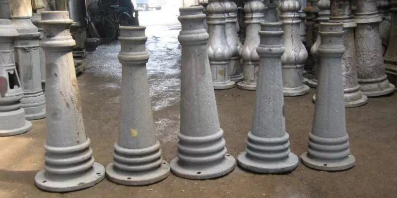 OEM Ductile Cast Iron Alloy Steel Street Garden Facilities Casting Outdoor Lamp Base Cast