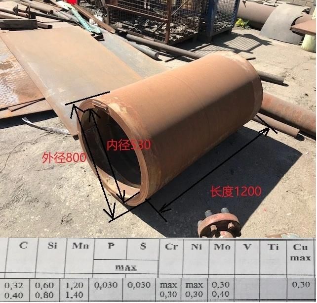 China OEM Diameter Commercial Centrifugal Hollow Roll, Chilled Forged Steel Rolls for Casting Rolling Machine with CNC Machining