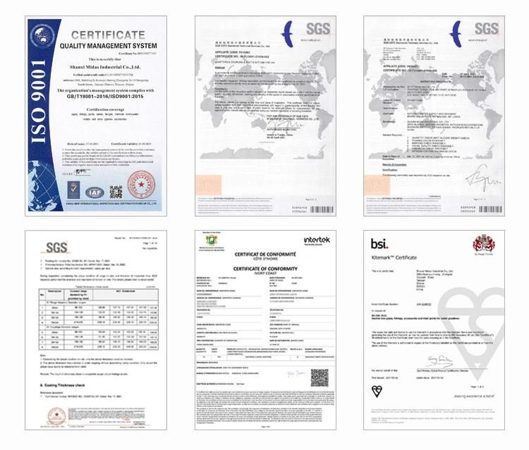 ISO2531 Fbe Coated Black Ductile Cast Iron Pipe Fitting Collar/Coupling