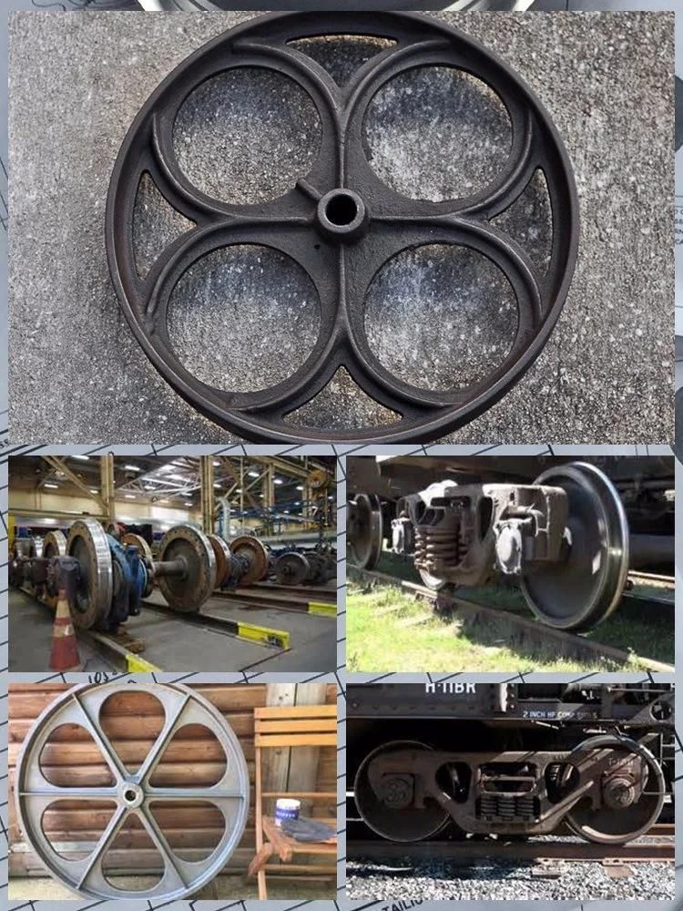OEM Sand Casting Iron Components Heavy Rail Train Wheel