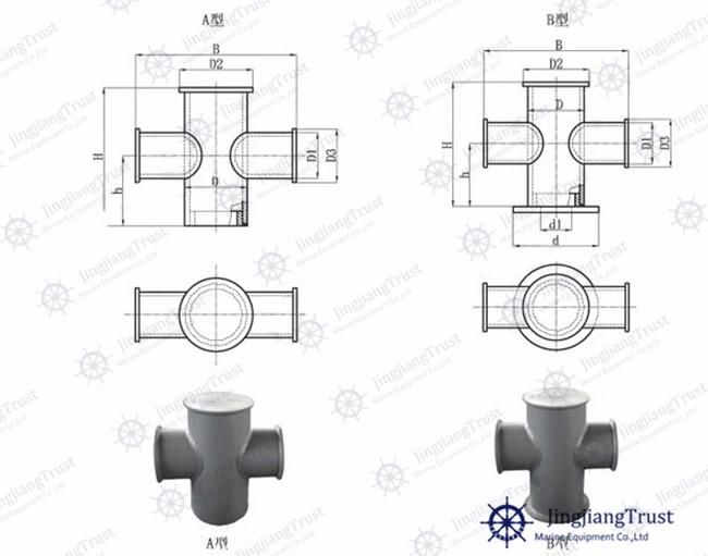 Marine Mooring Cross Double Ship Boat Bollard