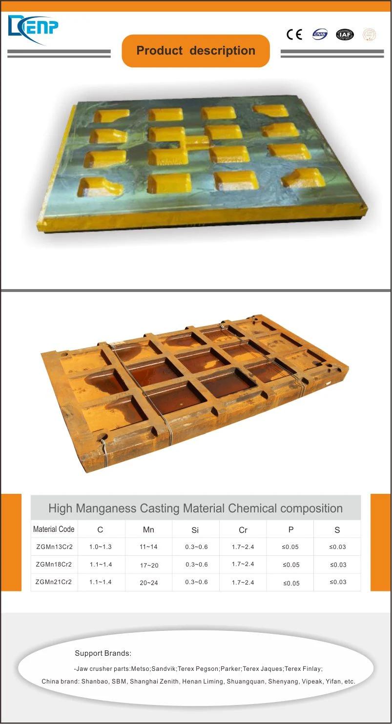 Hot Sale Jaw Crusher Parts High Manganese Jaw Plate