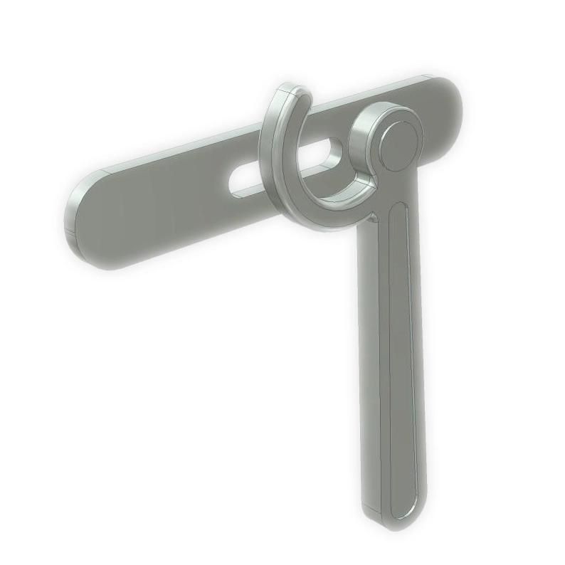 Zinc Plated Left External Handle with Plate