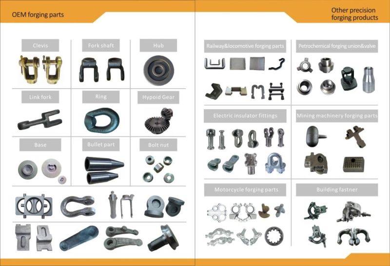 Adopt Hot Die Forging Process to Produce Automobile Spare Parts Construction Machinery Spare Parts Railway Spare Parts