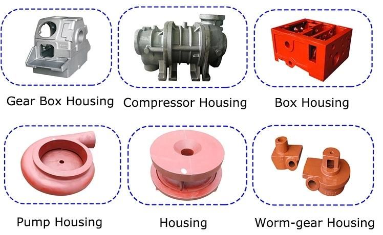 High Quality Custom Iron/Cast Steel/Alloy Lost Foam Casting Cover Parts, Sand Casting Shell Housing for Gear/Generation/Bearing/Reducer/Pump/Compressor/Turbine