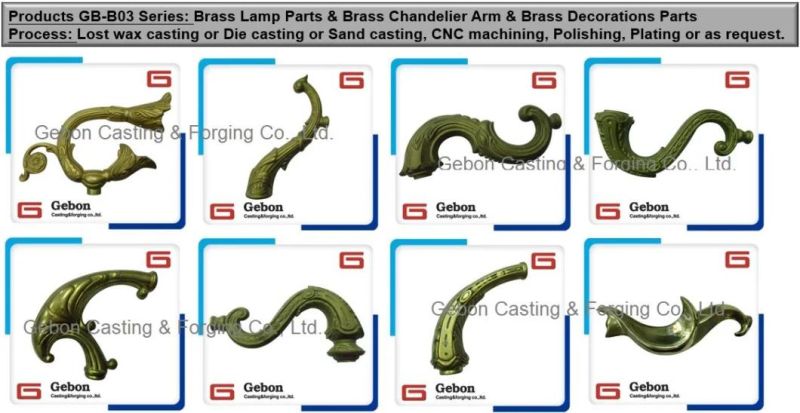 OEM 1 Brass Crafts Parts Brass Sand Casting for Brass Lighting Lamp Parts Decorations Brass Parts