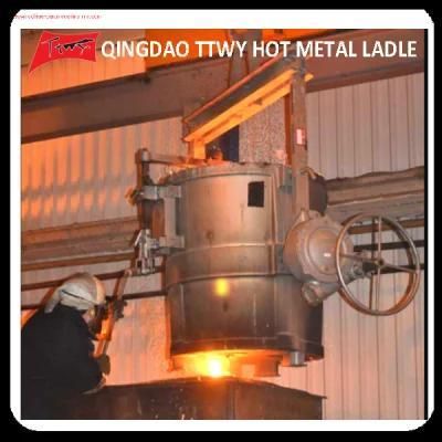 3-5 Tons Molten Iron Transport Insulation Ladle Foundry Machinery