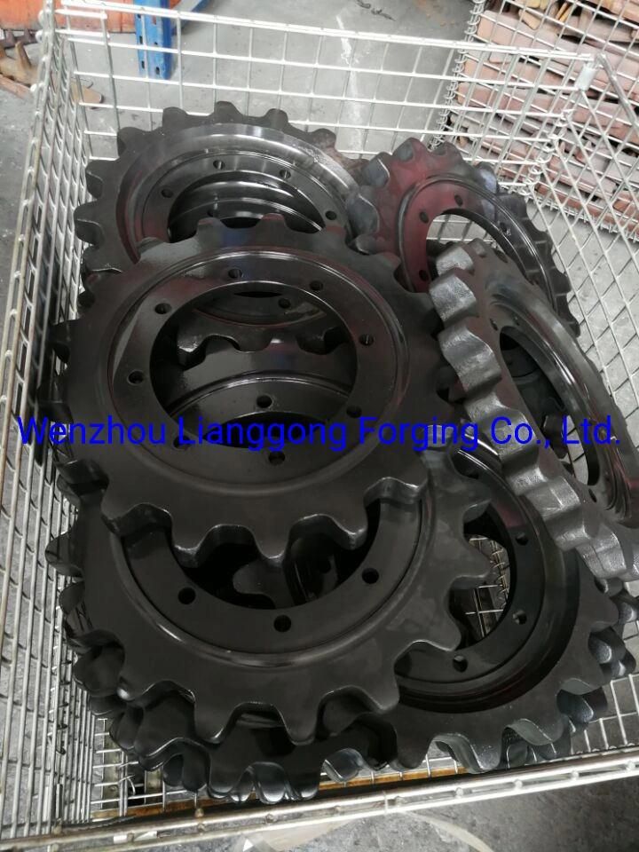 Customized Carbon/Alloy Steel Forging Excavator Drive Sprocket in Construction Machinery