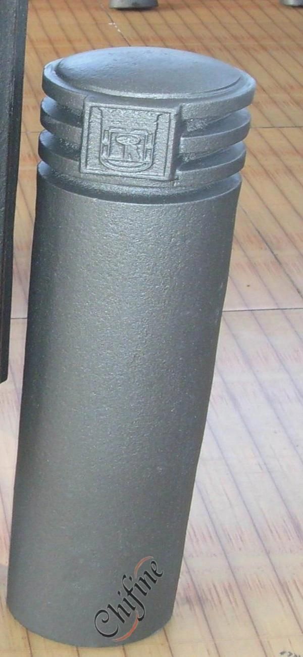 Ductile Iron Casting Bollard with Black Painted for Urban Furniture Products