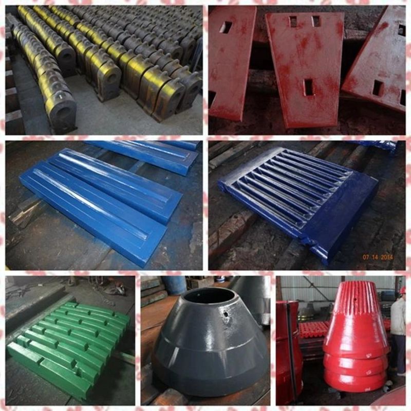 High Manganese Steel Cone Spare Parts Cone Stone Crusher Machine Mantle Bowl Wear Liner Crusher Mantle