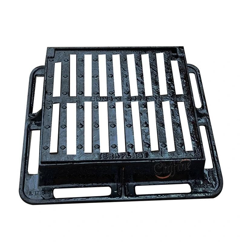 En124 Cast Iron Municipal Drainage and Sewerage Square Gratings