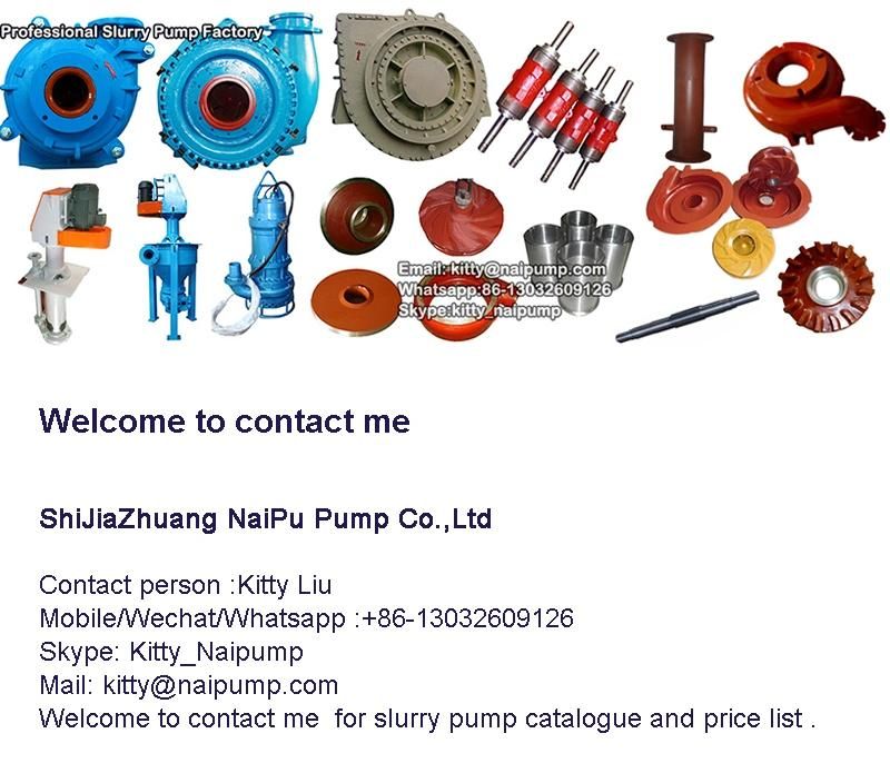 6 Vanes Closed Slurry Pump Impeller C2058A05 for 3/2 Cah Pump