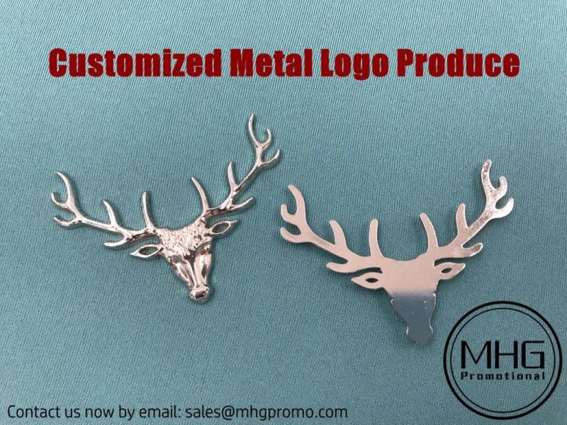 Custom Moulded Logo 3D Zinc Alloy Metal Parts for Decoration