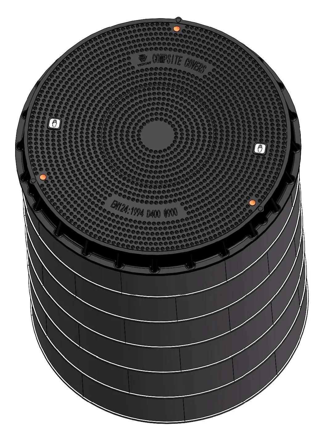 High Quality Pertrol Gas Station SMC Composite Watertight Manhole Covers Fiberglass Resin Waterproof Manhole Cover FRP Sealed Lock Inspection Manhole Well Cover