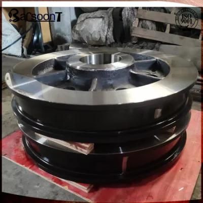 Customized Sand Casting Steel Scored Pulley with Precision Machining