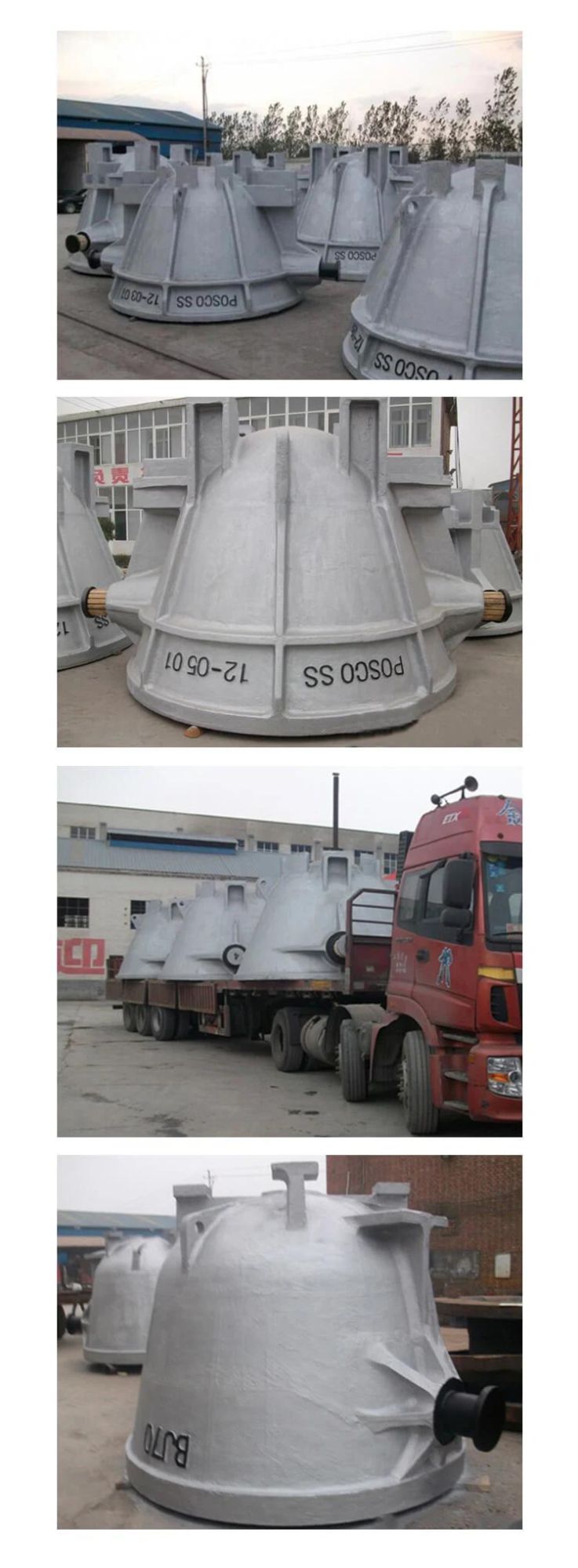 Densen Customized Super Large Cast Steel Slag Ladle or Slag Pot