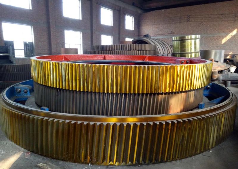 Foundry OEM Forging Steel Large Ring Gear / Ball Mill Gear Rim / Kiln Girth Gear with CNC Mahining