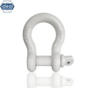 Us Type Screw Pin Bow Shackle G209 in White Powder Coating
