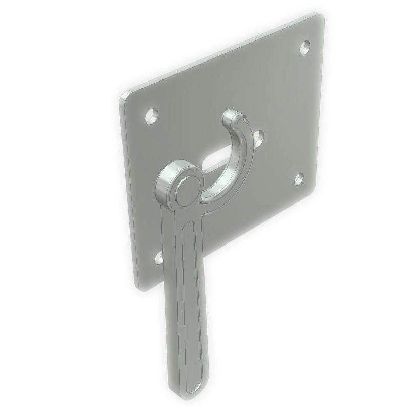 Zinc Plated Left External Handle with Plate