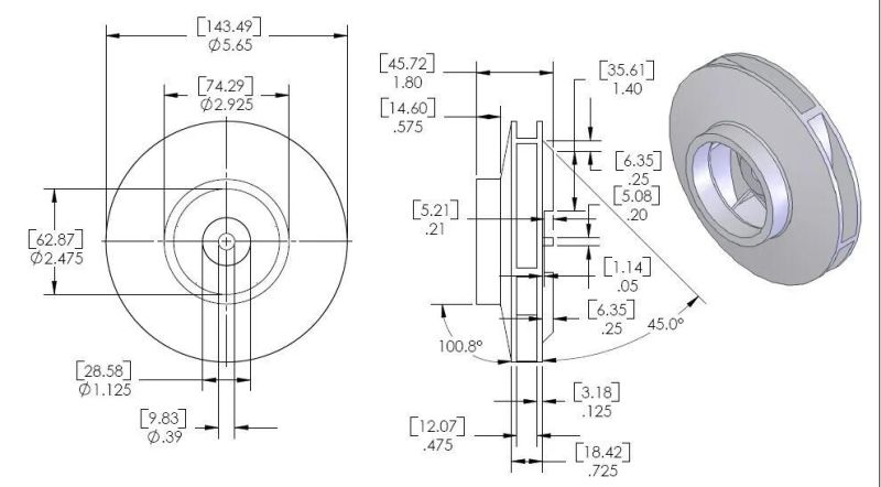 Customized Stainless Steel Impeller Pump Slurry Pump Impellers