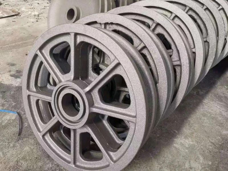 Industrial Custom Sand Casting Pulley Wheel Aluminum Grey Cast Iron Flywheel for Raining Machine