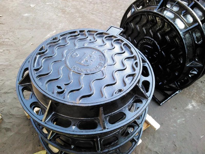 China D400 Test Load Square Frame Two Semi-Circle Manhole Covers