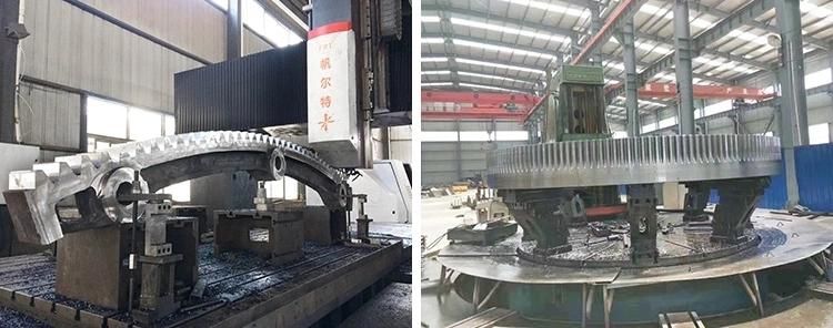 Foundry OEM Sand Casting Forging Steel Large Ring Gear / Ball Mill Gear Rim / Cement Rotary Kiln Girth Gear Ring
