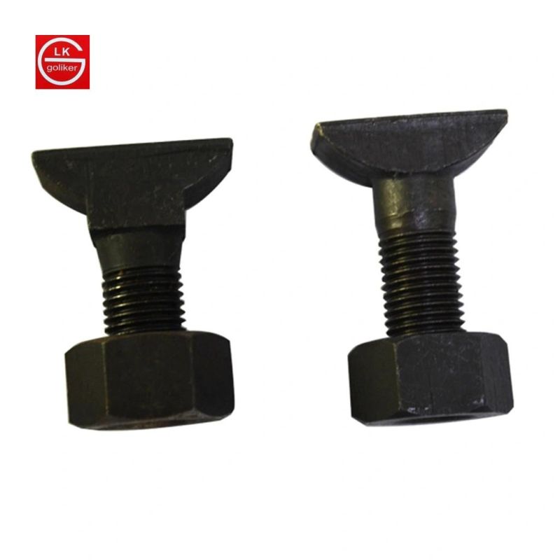 Railway Heavy Hex Bolt Black Plain for Railway Fitting