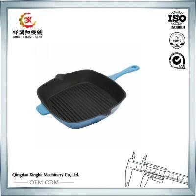 Customized Sand Cast Iron Pan Grill Pan with Handle