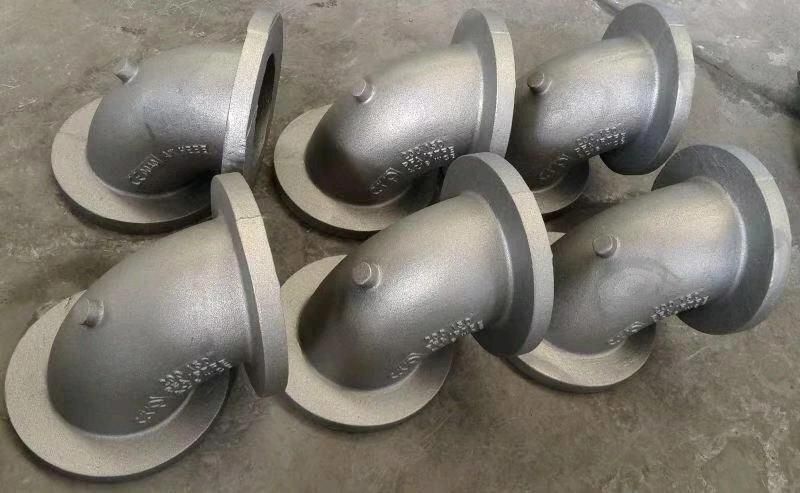 Foundry Customized Investment Casting 90 45 Degree Flanged Ductile Iron Cast Iron Elbow Tee Pipe Fittings in China