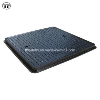 Black Bituminous D. I. Manhole Cover with Aluminium Moulding