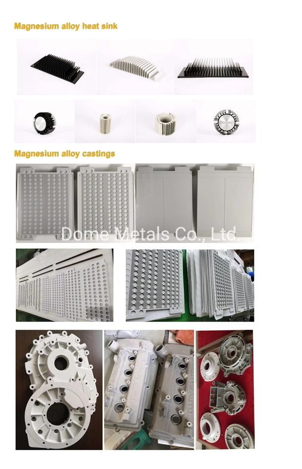 Magnesium Alloy Auto Parts Magnesium Az91d Az31 Az80 Zk60 Casting Magnesium Heat Sink Radiator