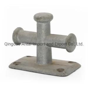 Carbon Steel Single Cross Boat Bollard Dock Cleat Casting for Boat