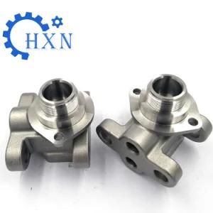 Customized TS16949 Precision Casting Stainless Steel Threaded Tee with CNC Machining
