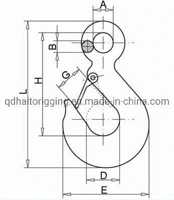 Chinese Rigging Hardware, Stainless Steel 304/316 DIN689 Eye Hook