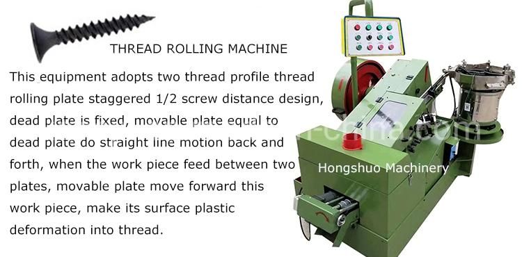 8mm High Speed 1-Die-2-Blow Cold Heading Machine with Thread Rolling Machine Match for Drywall Screw Making