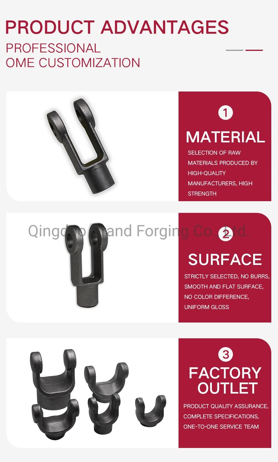 High Quality Hardware Forging Auto Parts Forged Rigging Parts Construction Machinery Yoke