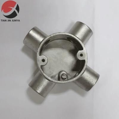 Customized Stainless Steel Pipe Fittings Lost Wax Casting Threaded Connector Tee Cross