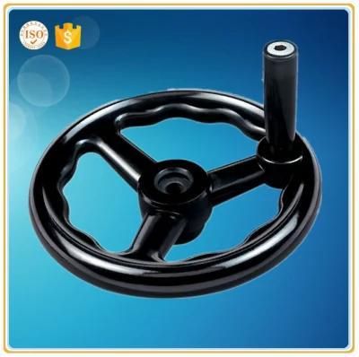 Iron Casting Hand Wheel with Rotating Handle