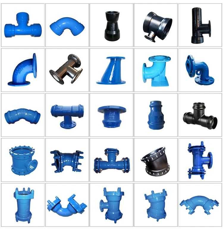 ISO2531 Fbe Coated Black Ductile Cast Iron Pipe Fitting Collar/Coupling